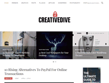 Tablet Screenshot of creativedive.com